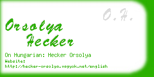 orsolya hecker business card